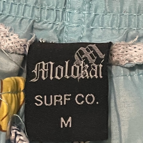 Molokai Swim Trunks Mens Size Medium 31-33W Drawstring Surf Shorts - Picture 6 of 6